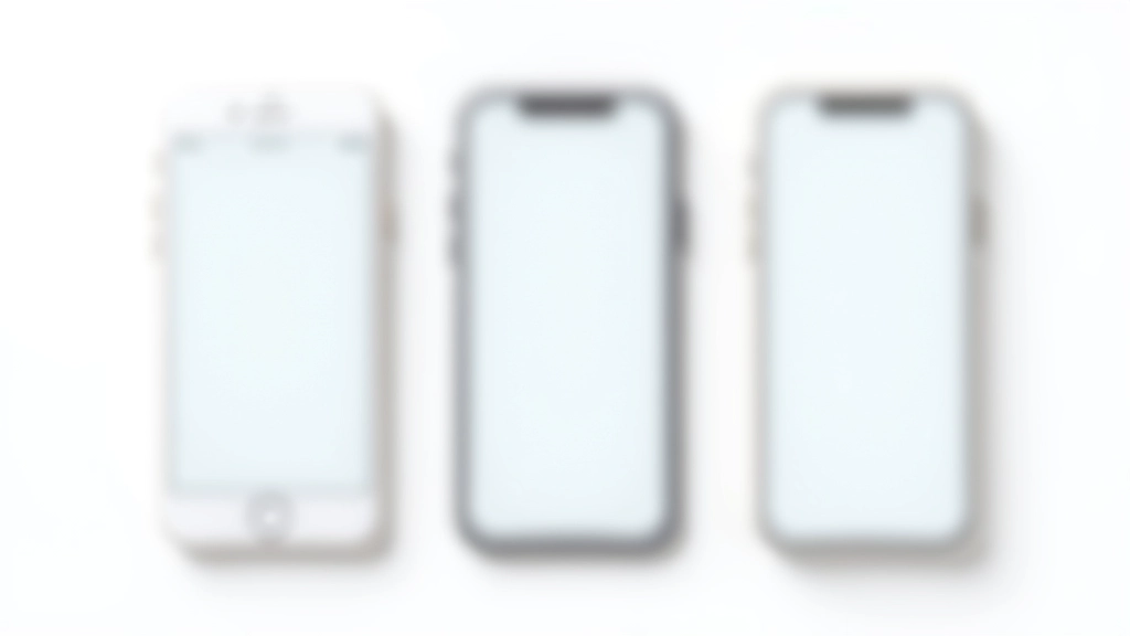 Multiple smartphone screens showing different e-commerce interface designs and layout variations